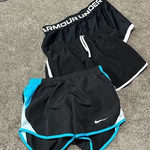 3 pair nike  under armour and champions xs youth lg